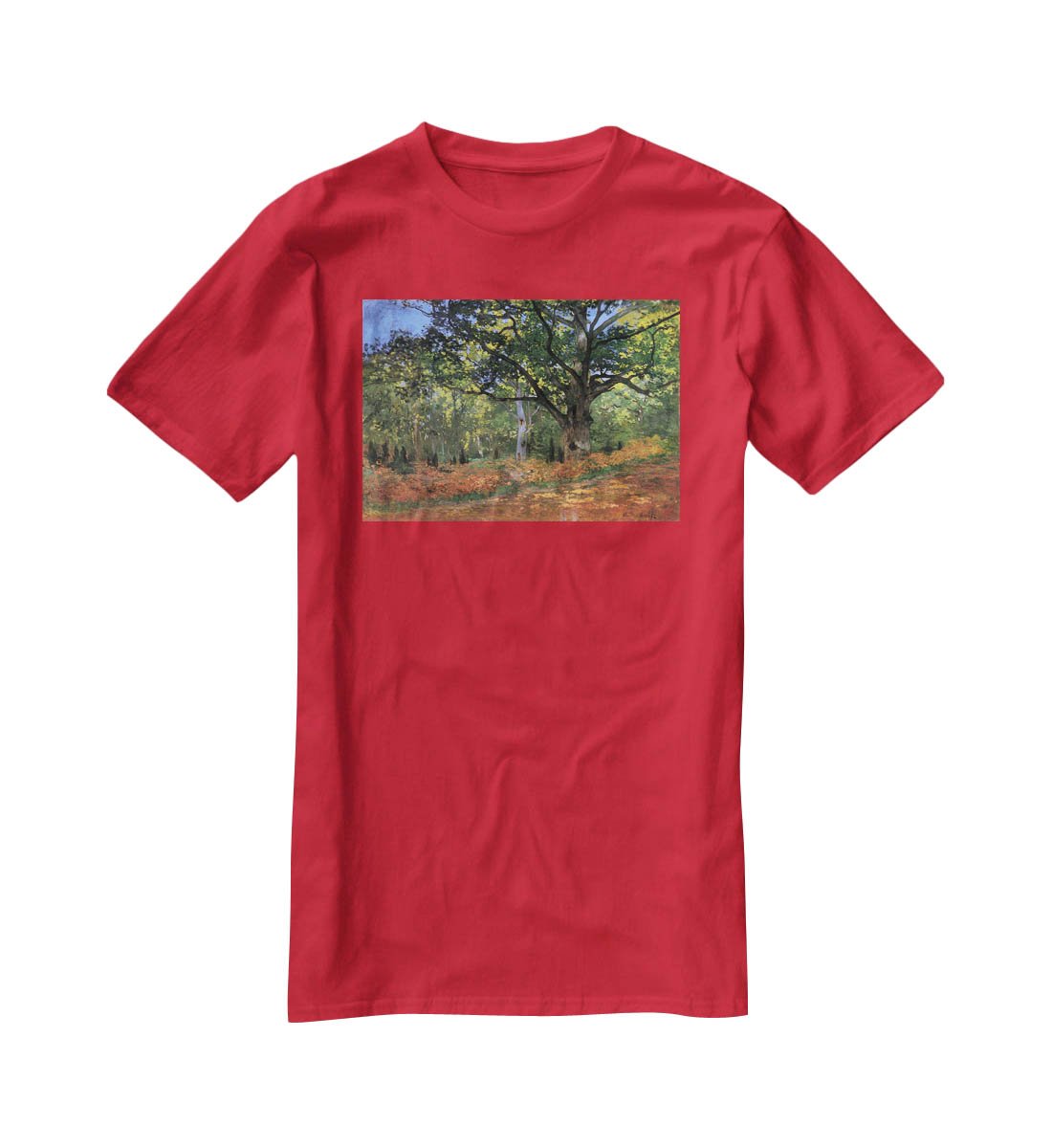 The Bodmer oak Fontainbleau forest by Monet T-Shirt - Canvas Art Rocks - 4