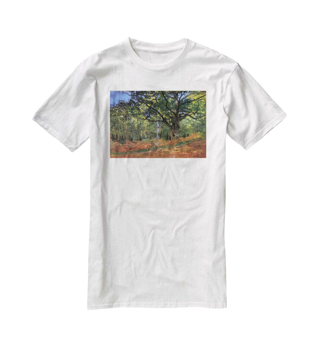 The Bodmer oak Fontainbleau forest by Monet T-Shirt - Canvas Art Rocks - 5