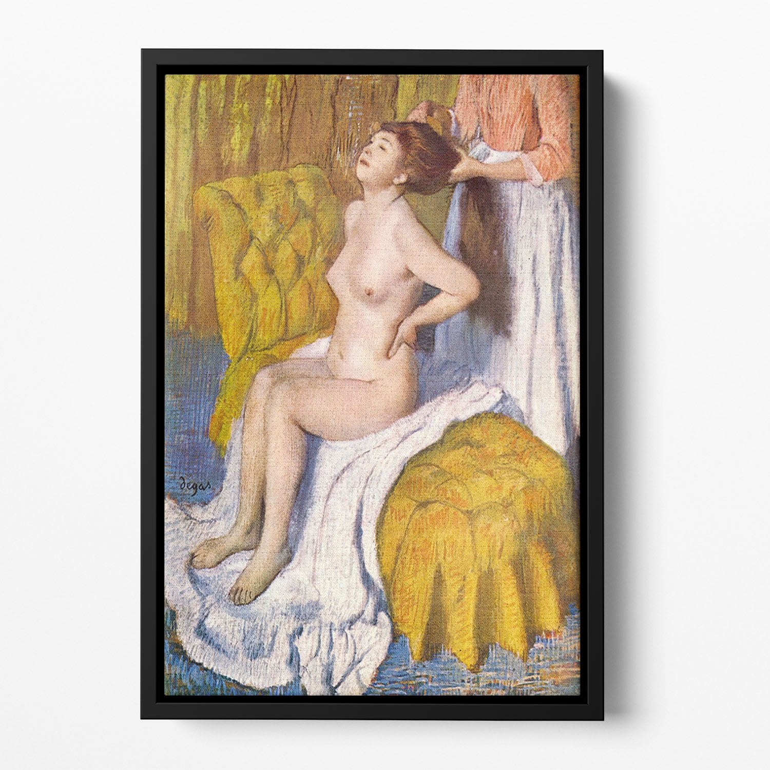 The Body Care by Degas Floating Framed Canvas