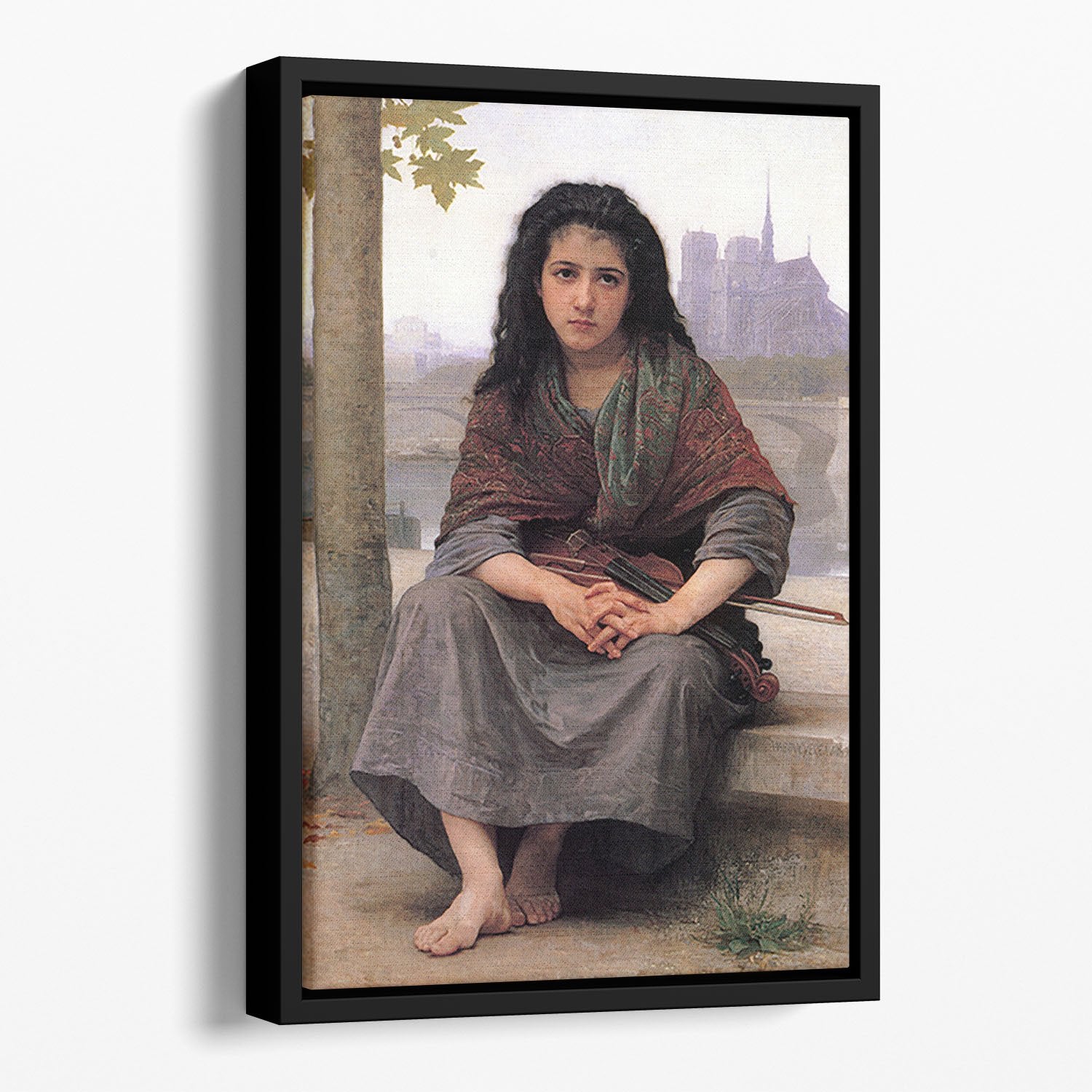 The Bohemian By Bouguereau Floating Framed Canvas