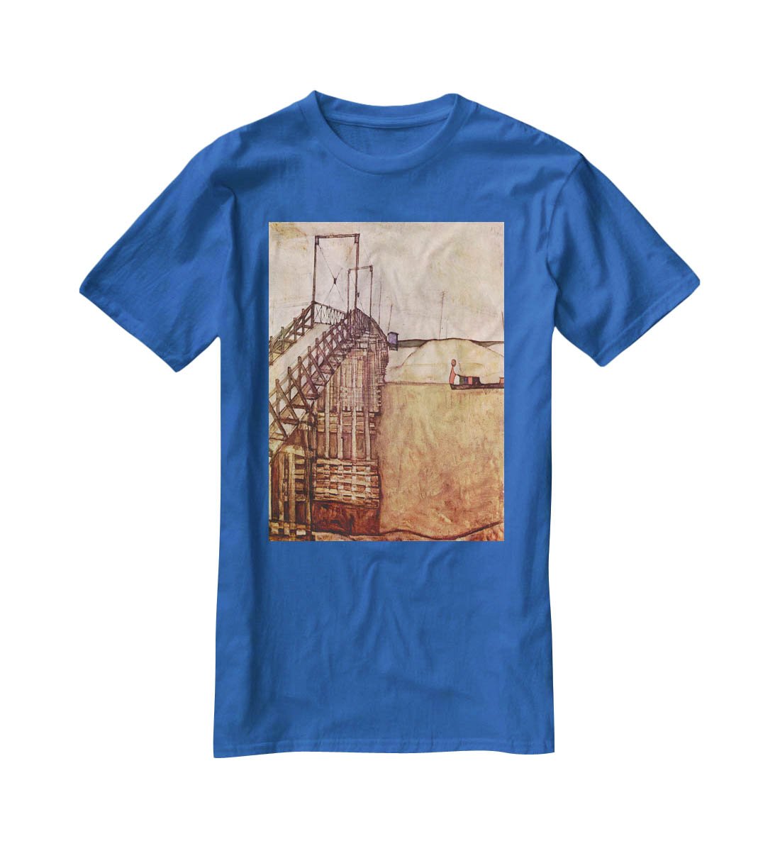 The Bridge by Egon Schiele T-Shirt - Canvas Art Rocks - 2
