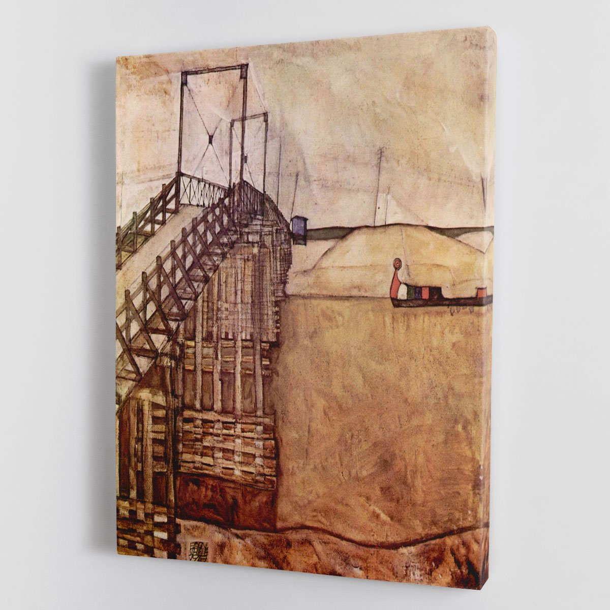 The Bridge by Egon Schiele Canvas Print or Poster