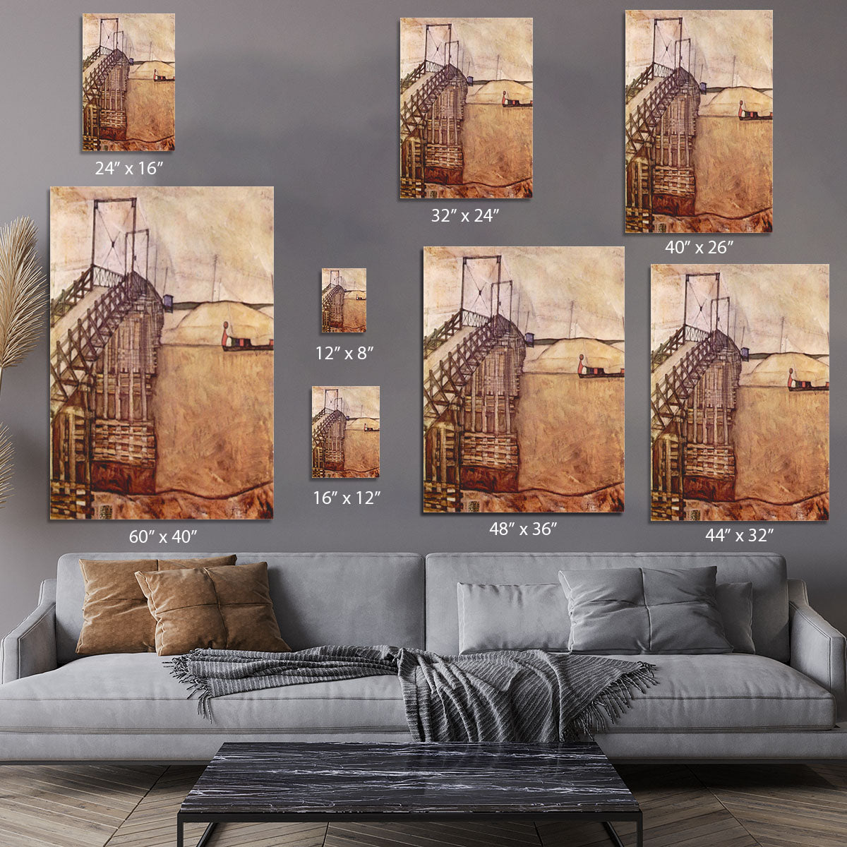 The Bridge by Egon Schiele Canvas Print or Poster - Canvas Art Rocks - 7