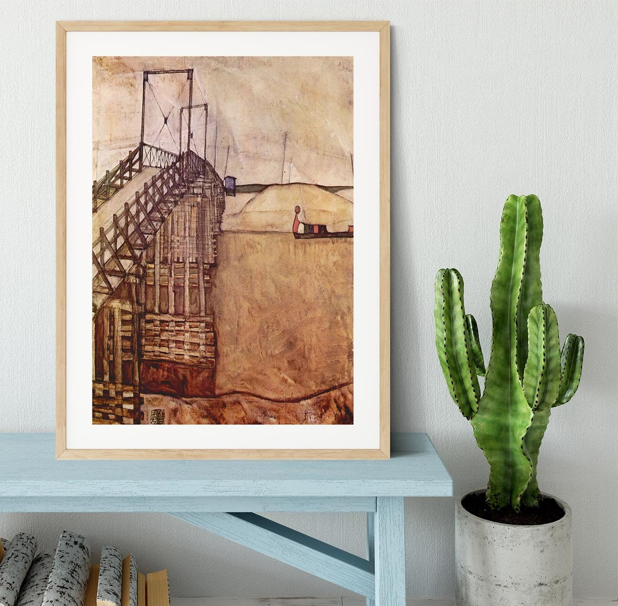 The Bridge by Egon Schiele Framed Print - Canvas Art Rocks - 3