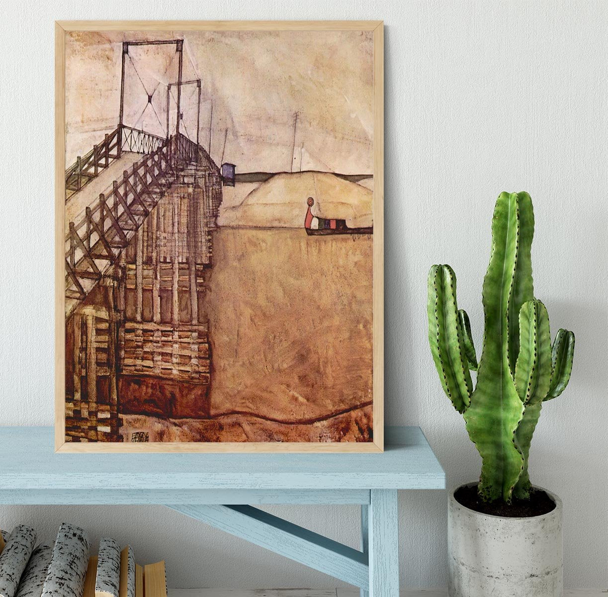 The Bridge by Egon Schiele Framed Print - Canvas Art Rocks - 4