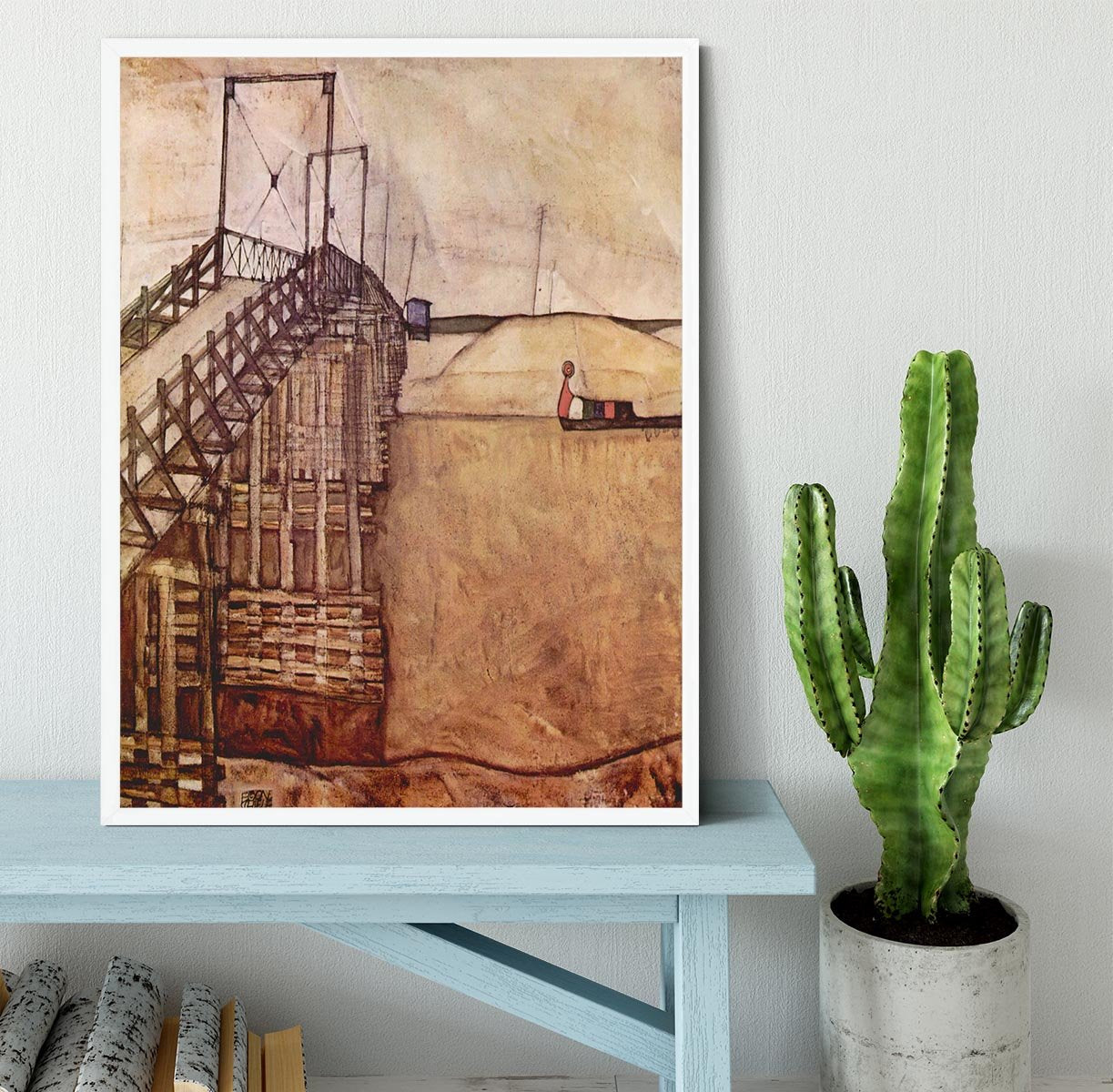 The Bridge by Egon Schiele Framed Print - Canvas Art Rocks -6