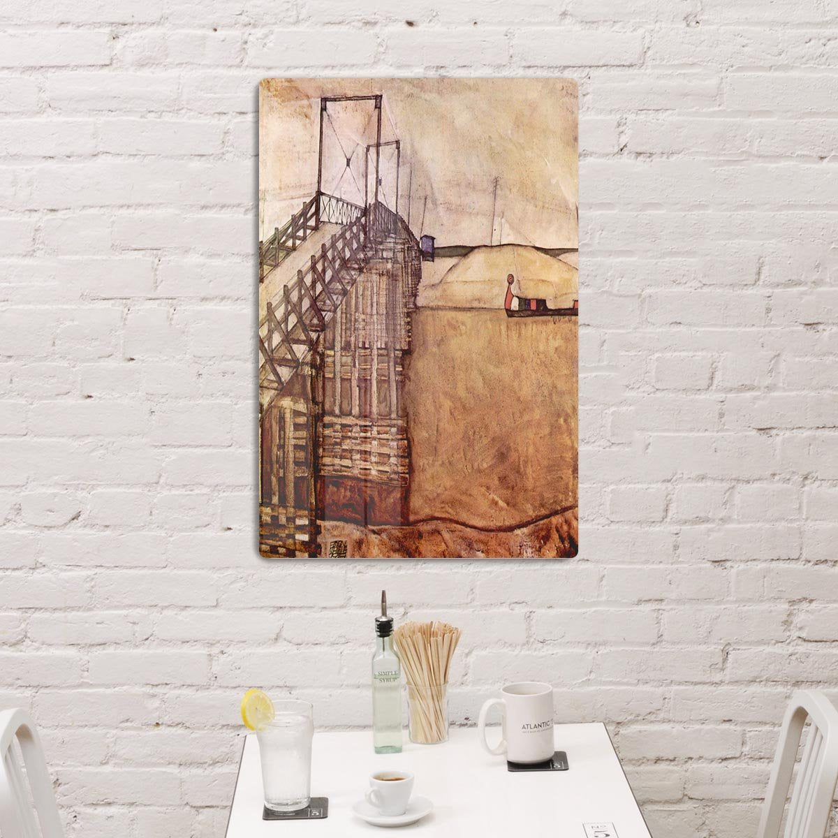 The Bridge by Egon Schiele HD Metal Print - Canvas Art Rocks - 3