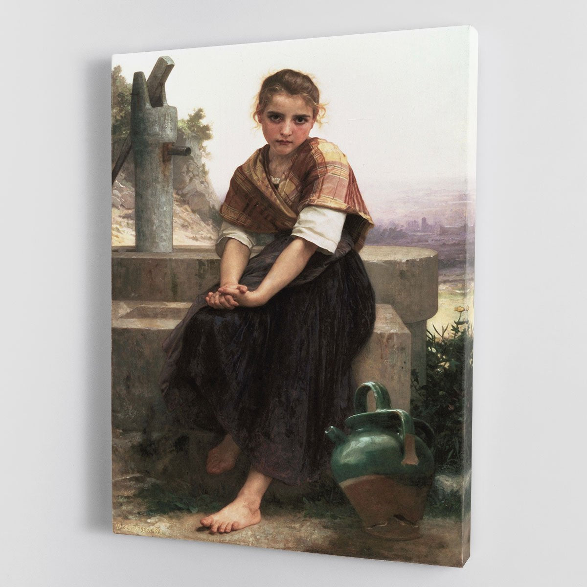 The Broken Pitcher By Bouguereau Canvas Print or Poster