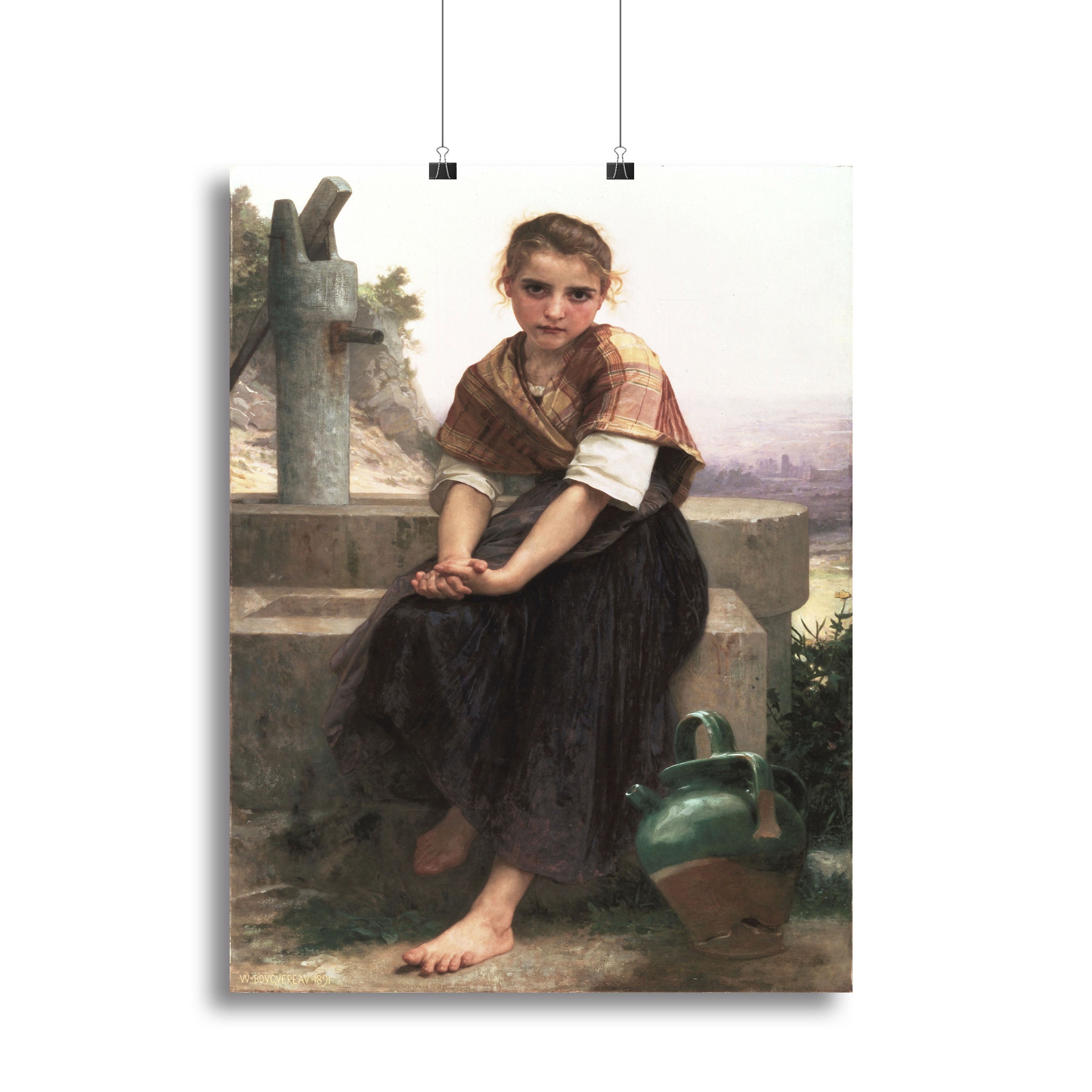 The Broken Pitcher By Bouguereau Canvas Print or Poster - Canvas Art Rocks - 2