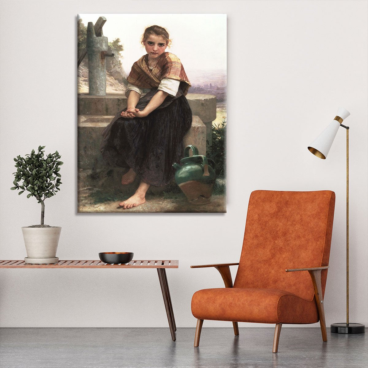 The Broken Pitcher By Bouguereau Canvas Print or Poster