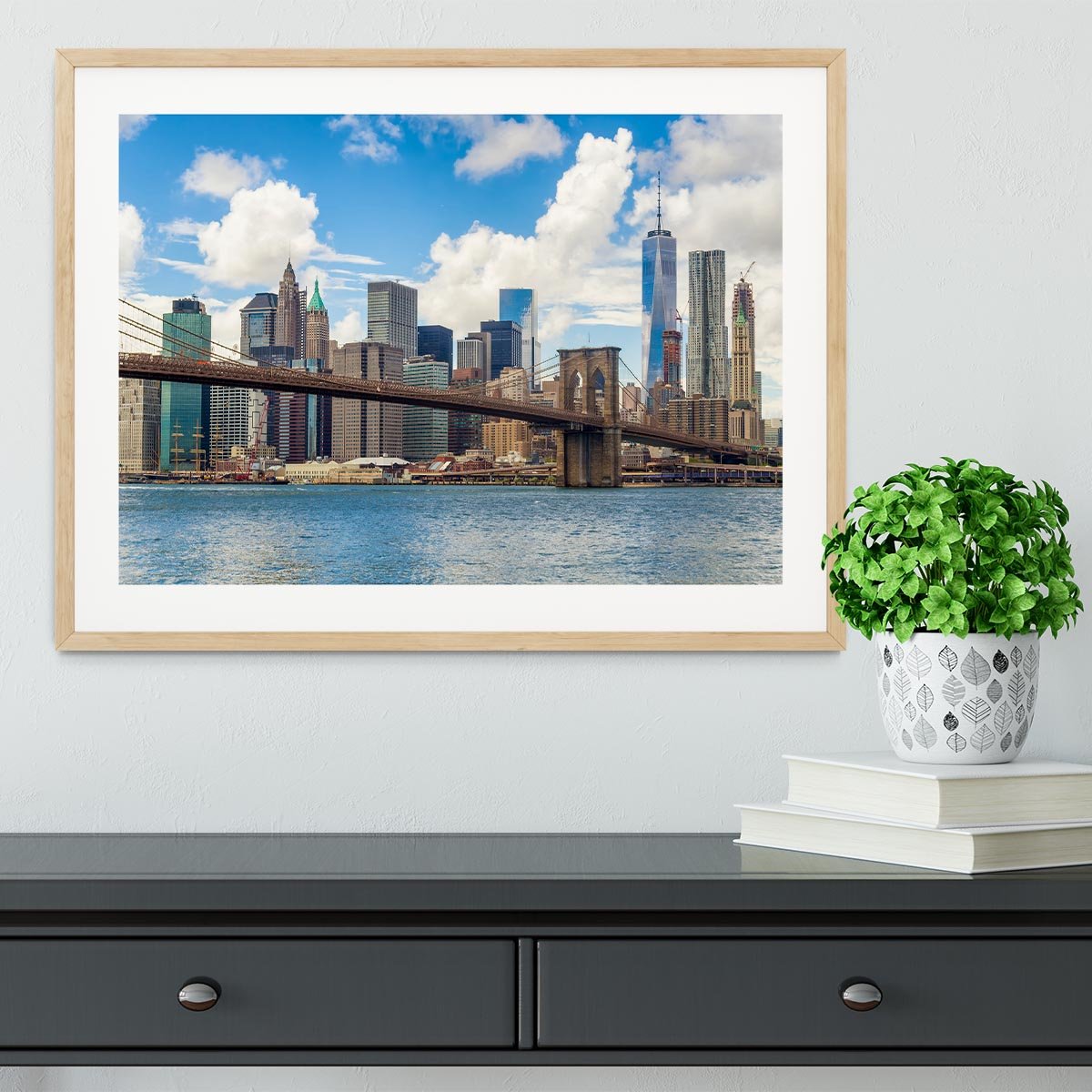 The Brooklyn Bridge Framed Print - Canvas Art Rocks - 3
