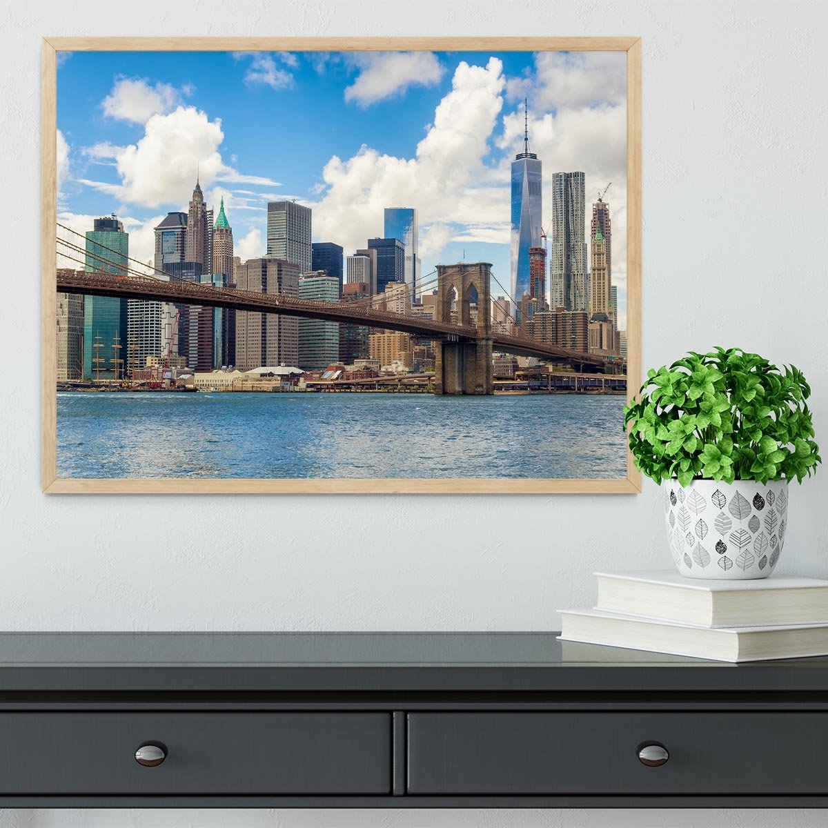 The Brooklyn Bridge Framed Print - Canvas Art Rocks - 4
