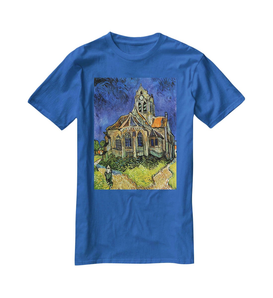 The Church at Auvers by Van Gogh T-Shirt - Canvas Art Rocks - 2