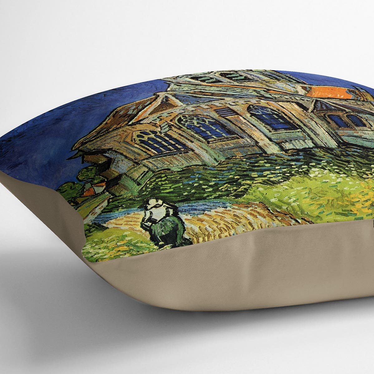 The Church at Auvers by Van Gogh Throw Pillow