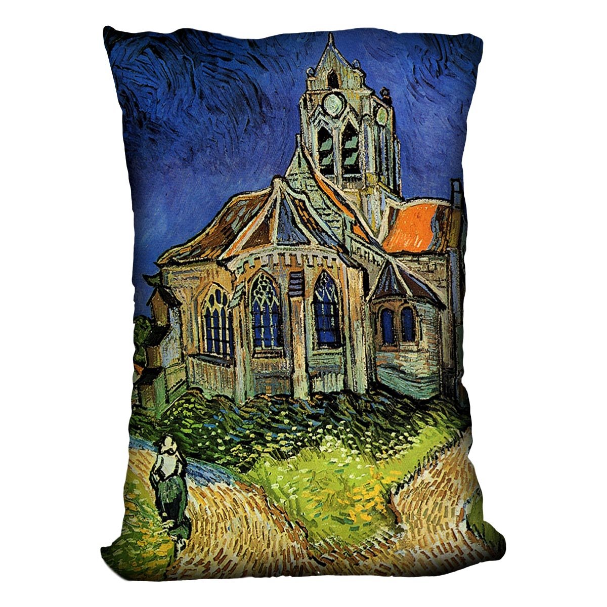The Church at Auvers by Van Gogh Throw Pillow