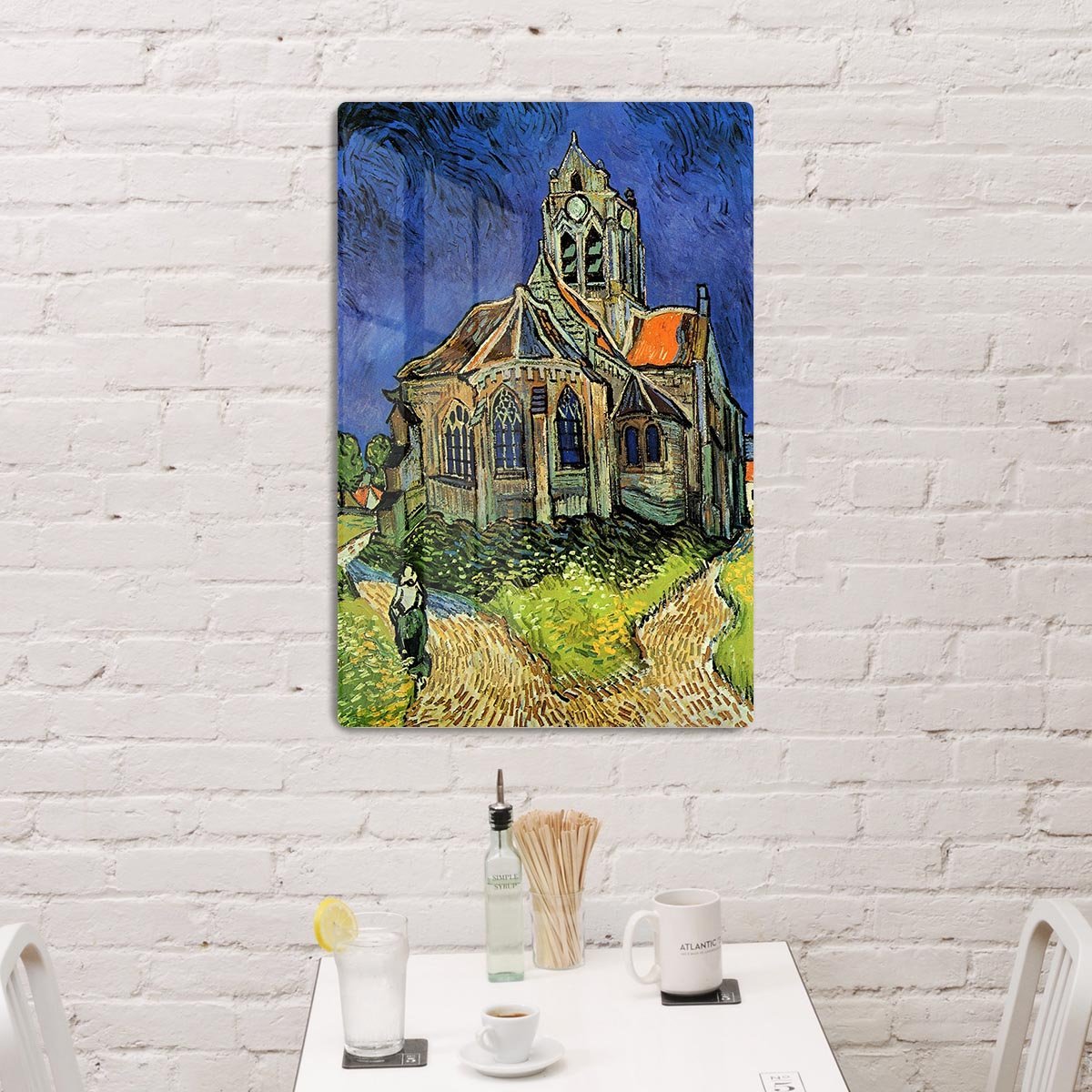 The Church at Auvers by Van Gogh HD Metal Print