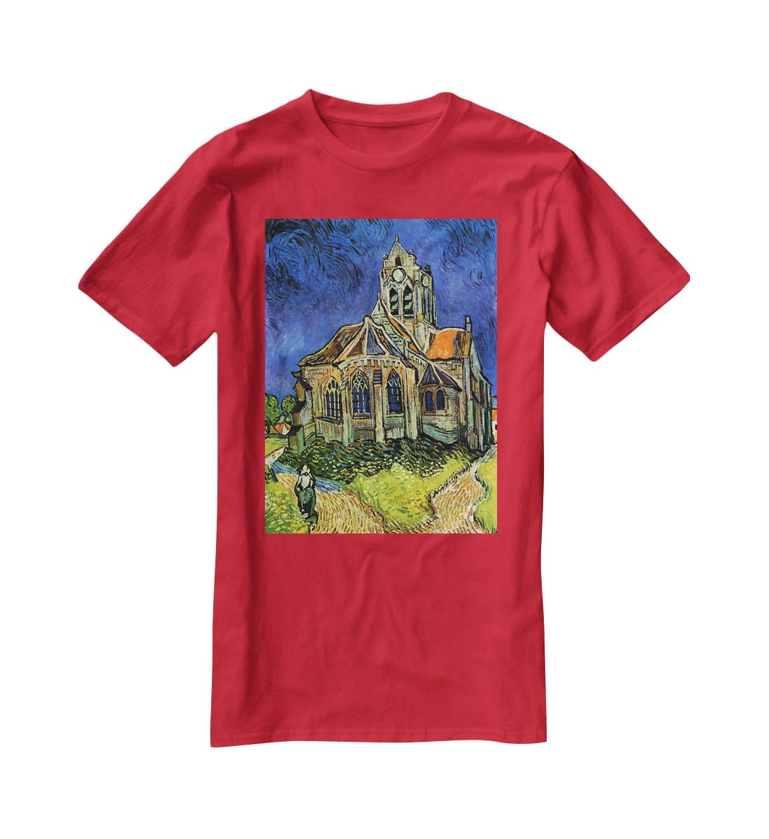 The Church at Auvers by Van Gogh T-Shirt - Canvas Art Rocks - 4
