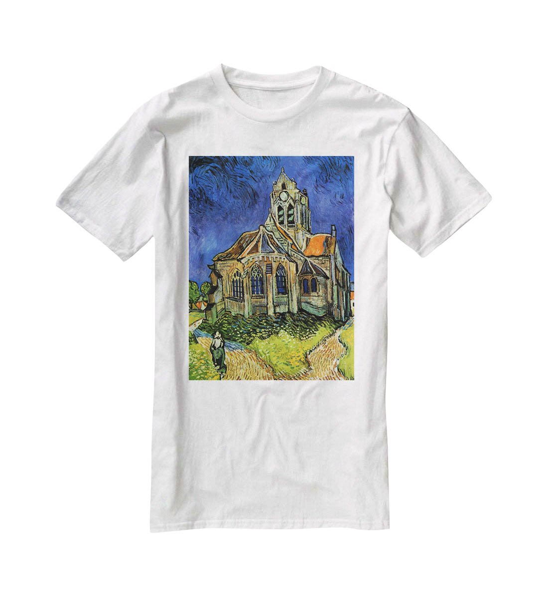 The Church at Auvers by Van Gogh T-Shirt - Canvas Art Rocks - 5
