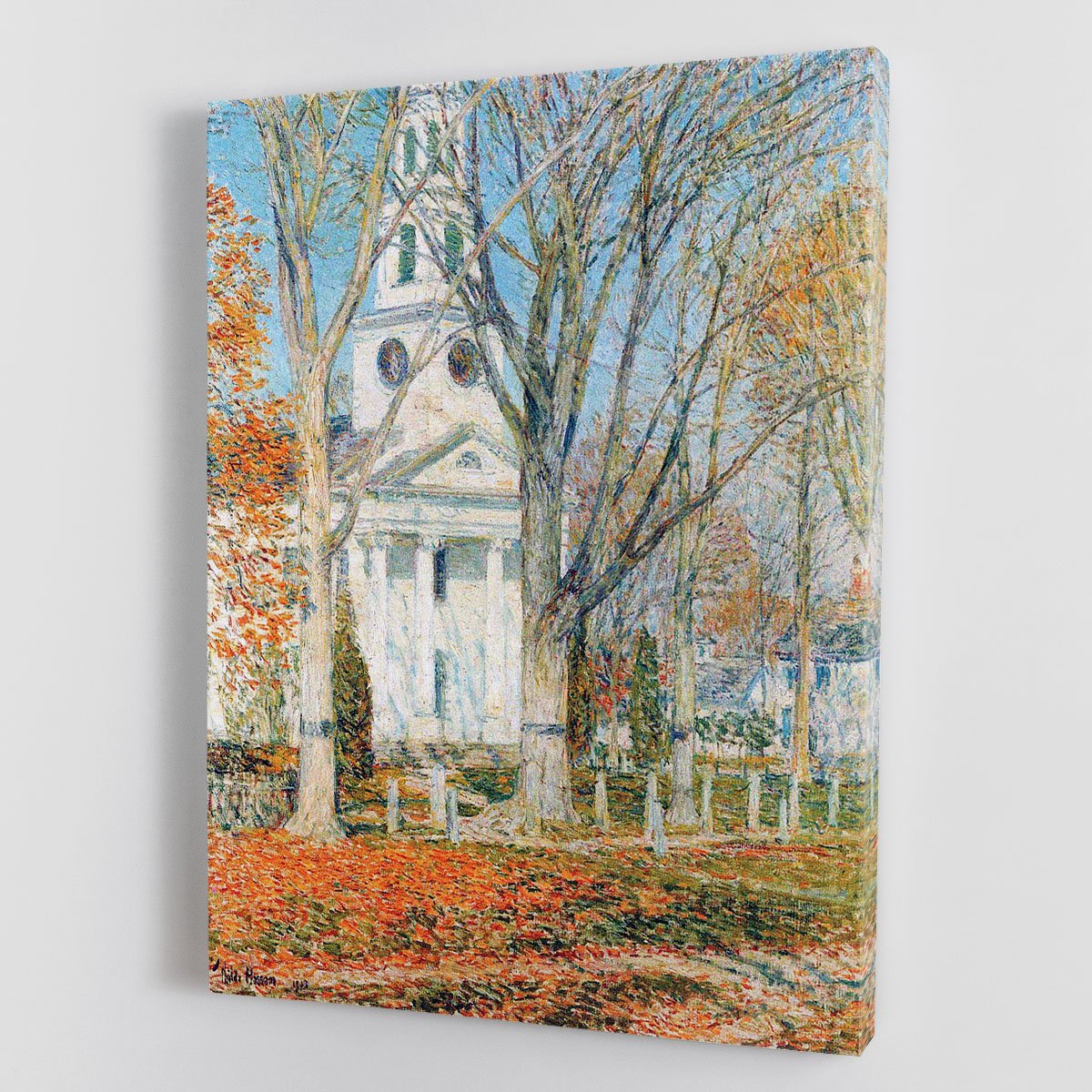 The Church of Old Lyme Connecticut 1 by Hassam Canvas Print or Poster