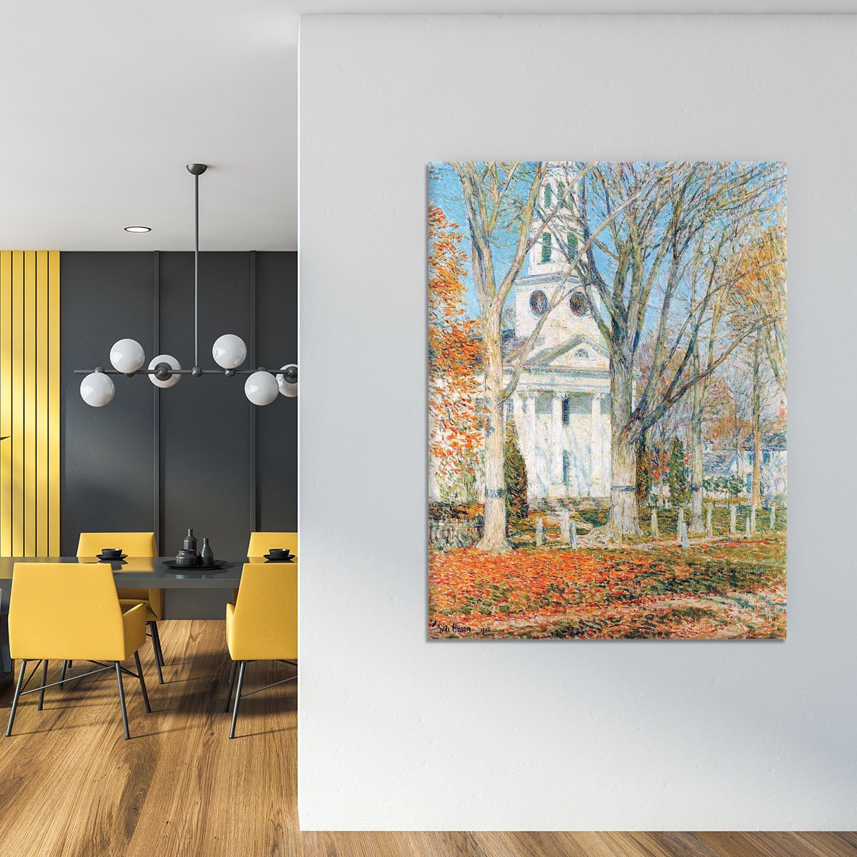 The Church of Old Lyme Connecticut 1 by Hassam Canvas Print or Poster