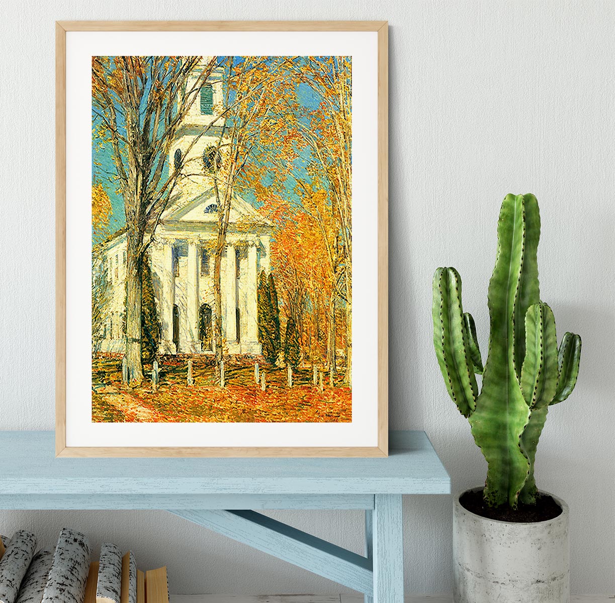 The Church of Old Lyme Connecticut 2 by Hassam Framed Print - Canvas Art Rocks - 3