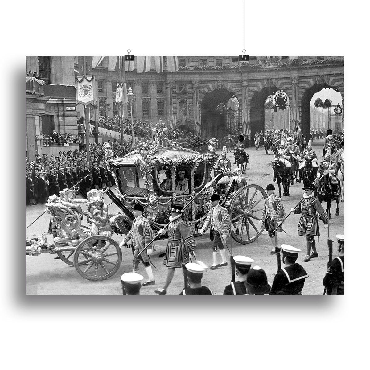 The Coronation of King George VI Kings coach Canvas Print or Poster