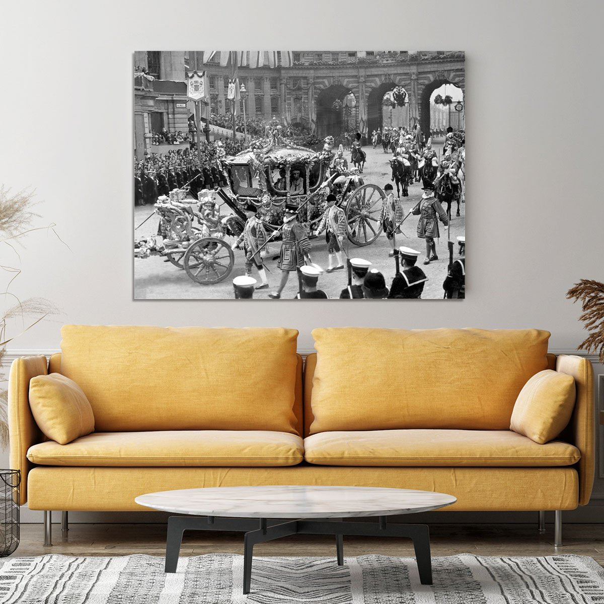 The Coronation of King George VI Kings coach Canvas Print or Poster