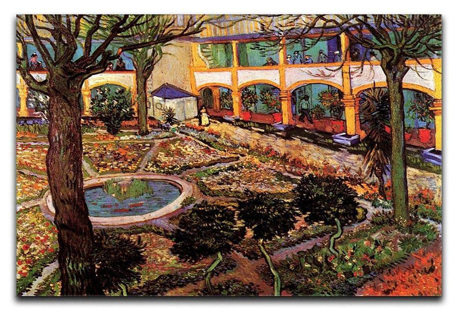 The Courtyard of the Hospital at Arles by Van Gogh Canvas Print & Poster  - Canvas Art Rocks - 1