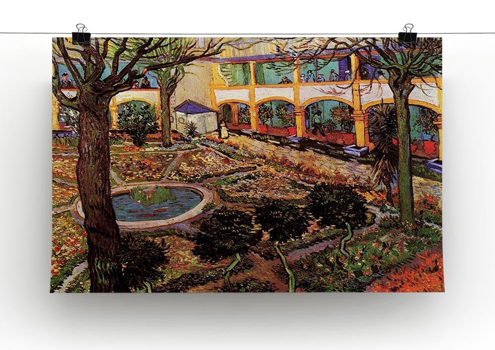The Courtyard of the Hospital at Arles by Van Gogh Canvas Print & Poster - Canvas Art Rocks - 2