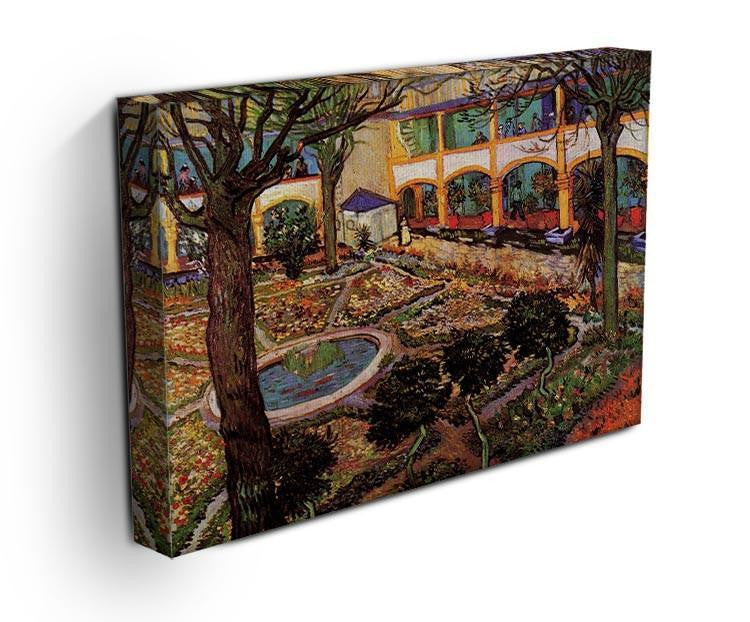 The Courtyard of the Hospital at Arles by Van Gogh Canvas Print & Poster - Canvas Art Rocks - 3