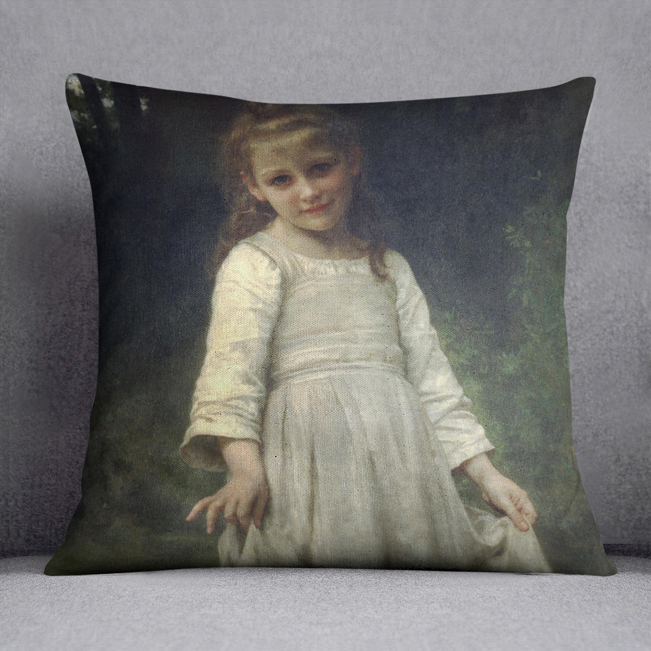The Curtsey By Bouguereau Throw Pillow