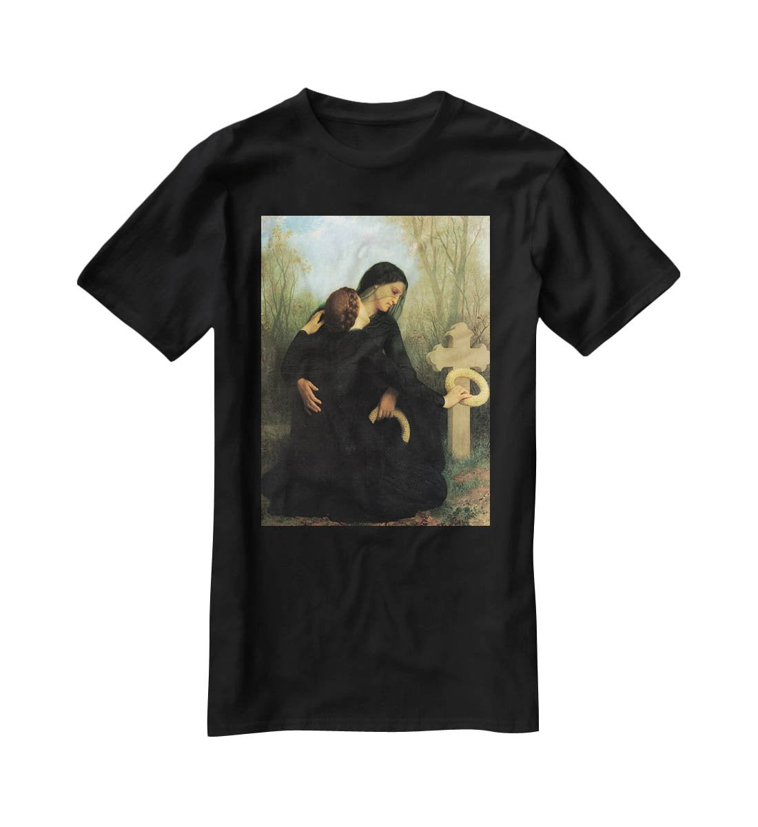 The Day of the Dead By Bouguereau T-Shirt - Canvas Art Rocks - 1
