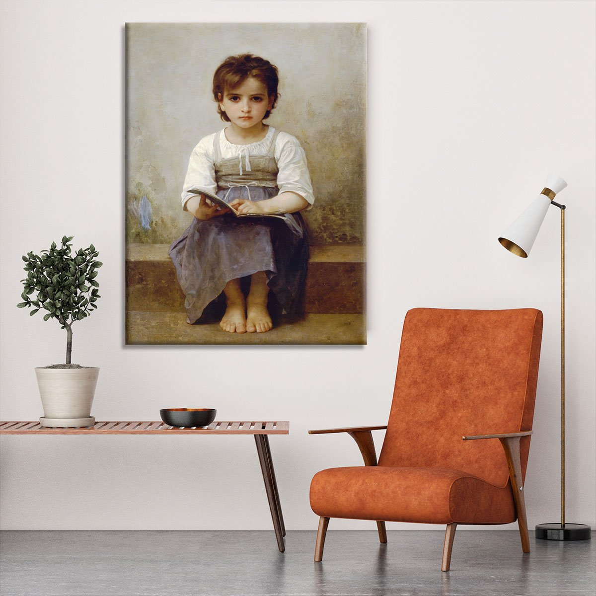 The Difficult Lesson By Bouguereau Canvas Print or Poster