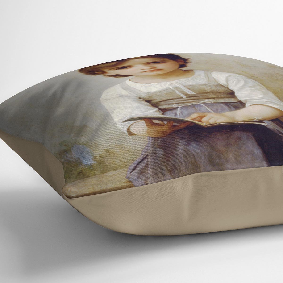 The Difficult Lesson By Bouguereau Throw Pillow