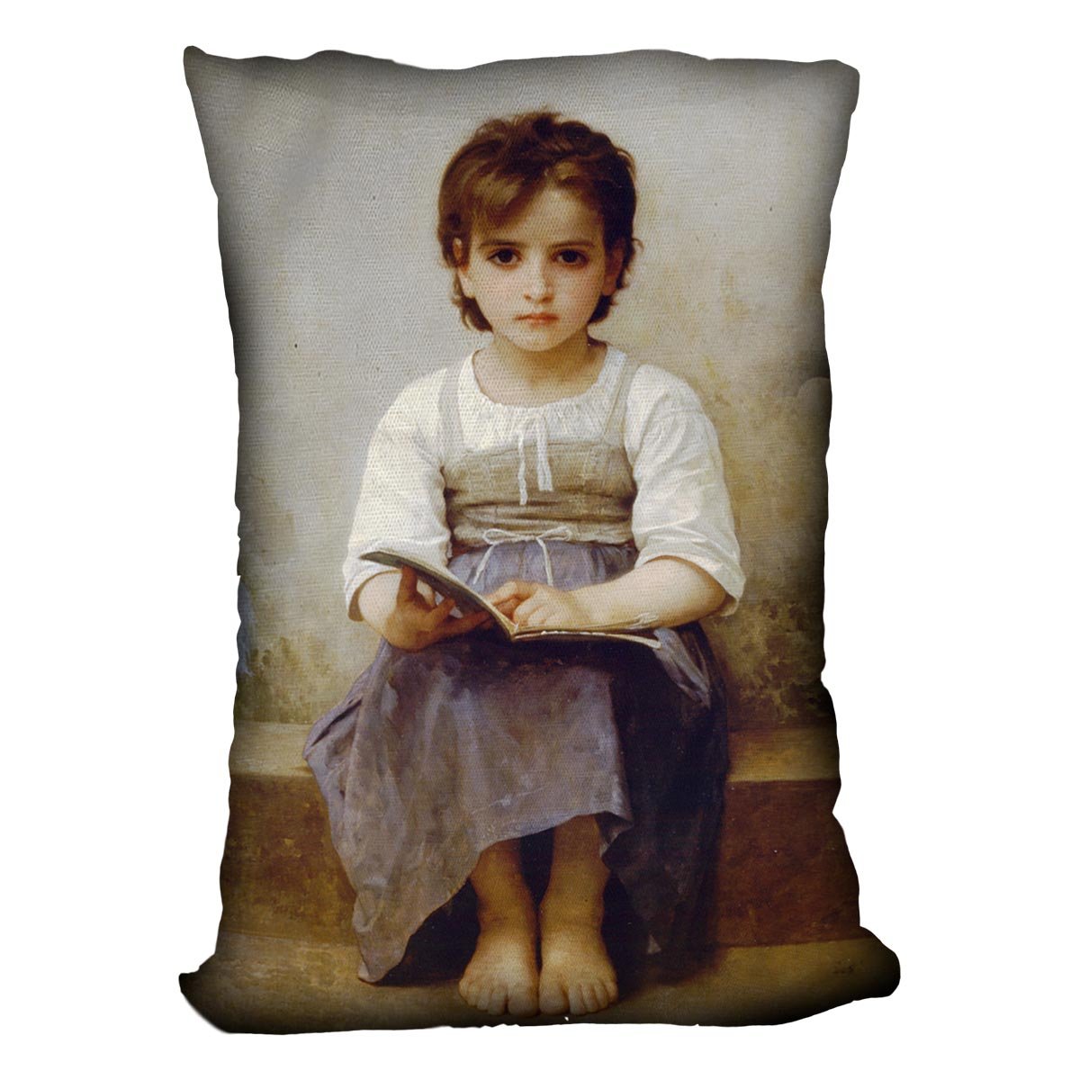 The Difficult Lesson By Bouguereau Throw Pillow