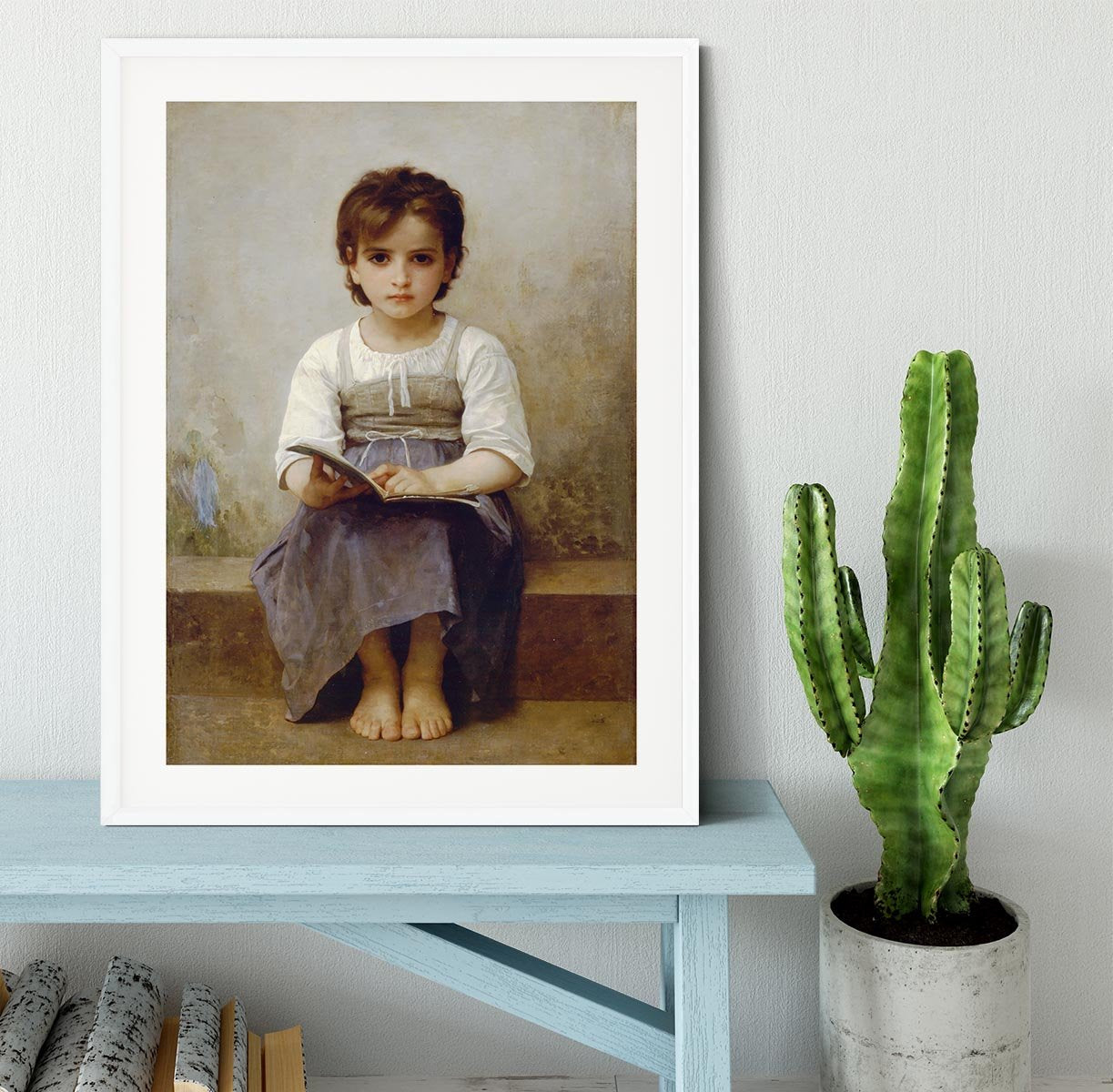 The Difficult Lesson By Bouguereau Framed Print - Canvas Art Rocks - 5