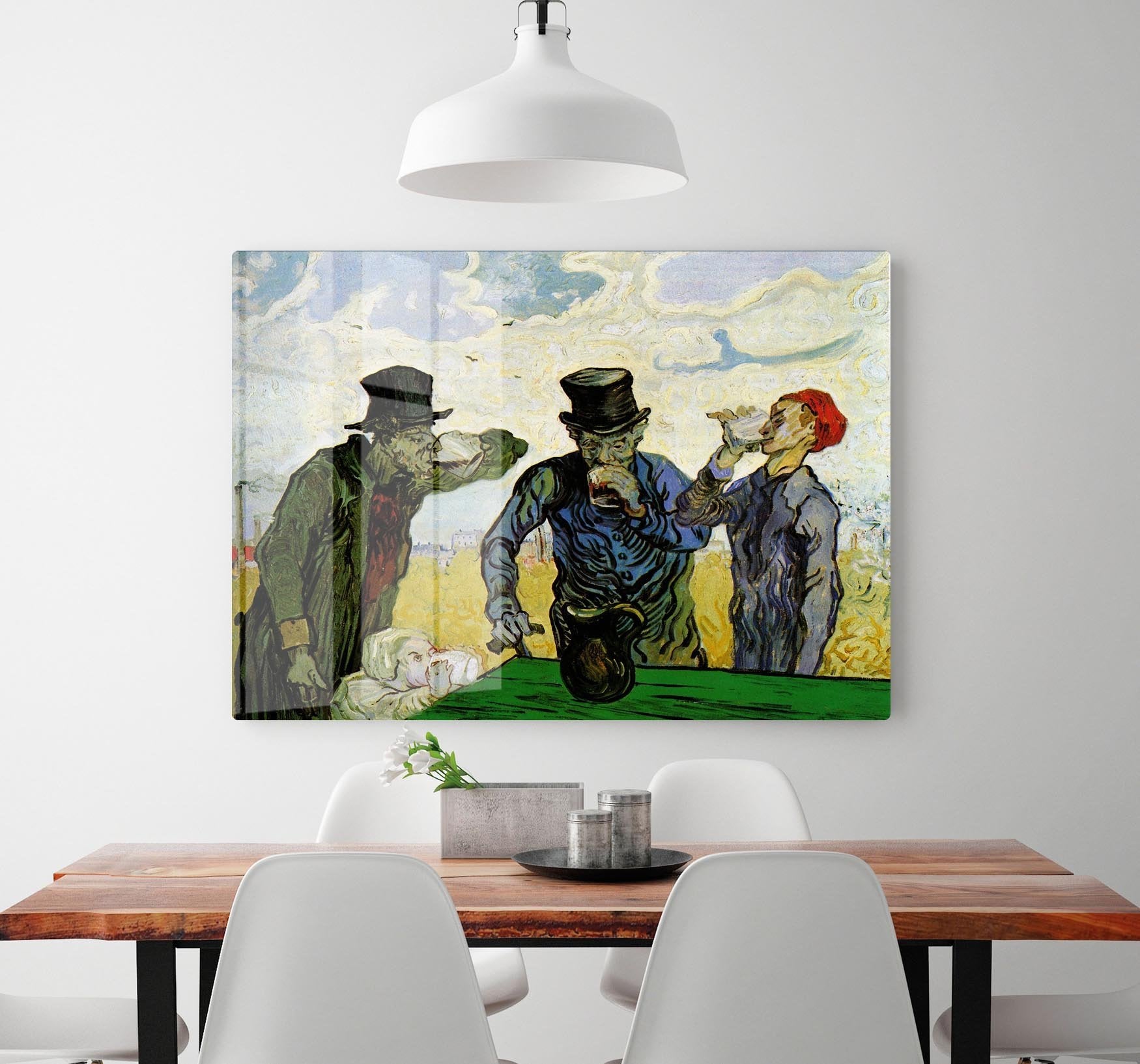 The Drinkers by Van Gogh HD Metal Print