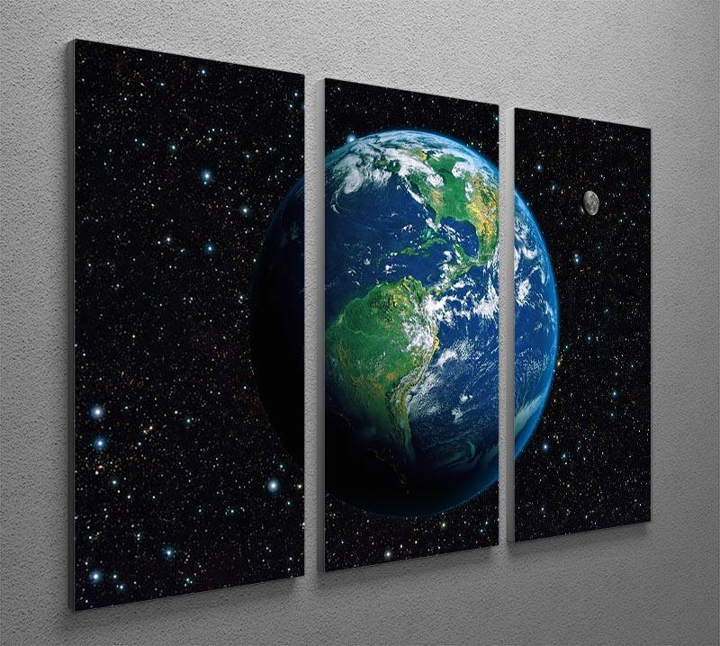 The Earth from space 3 Split Panel Canvas Print - Canvas Art Rocks - 2