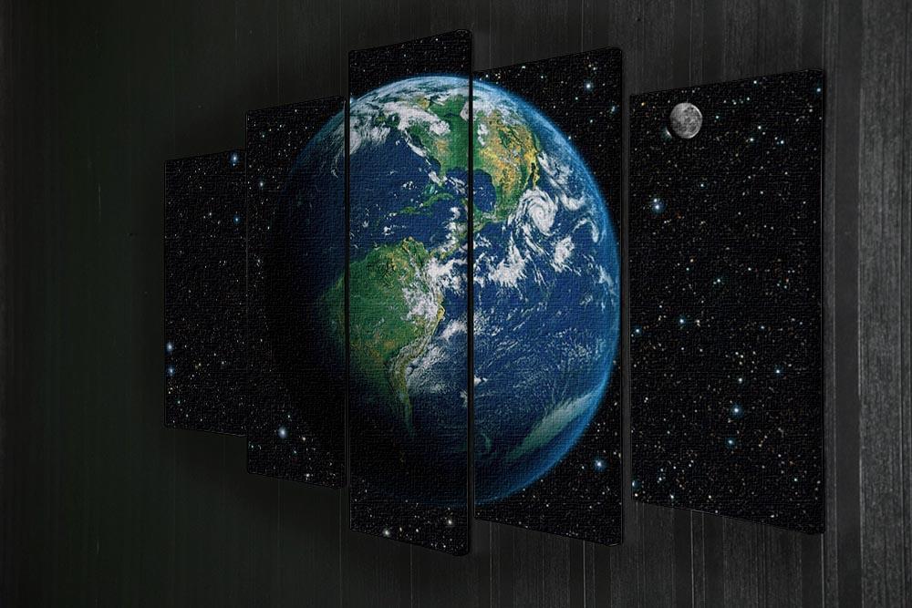 The Earth from space 5 Split Panel Canvas - Canvas Art Rocks - 2