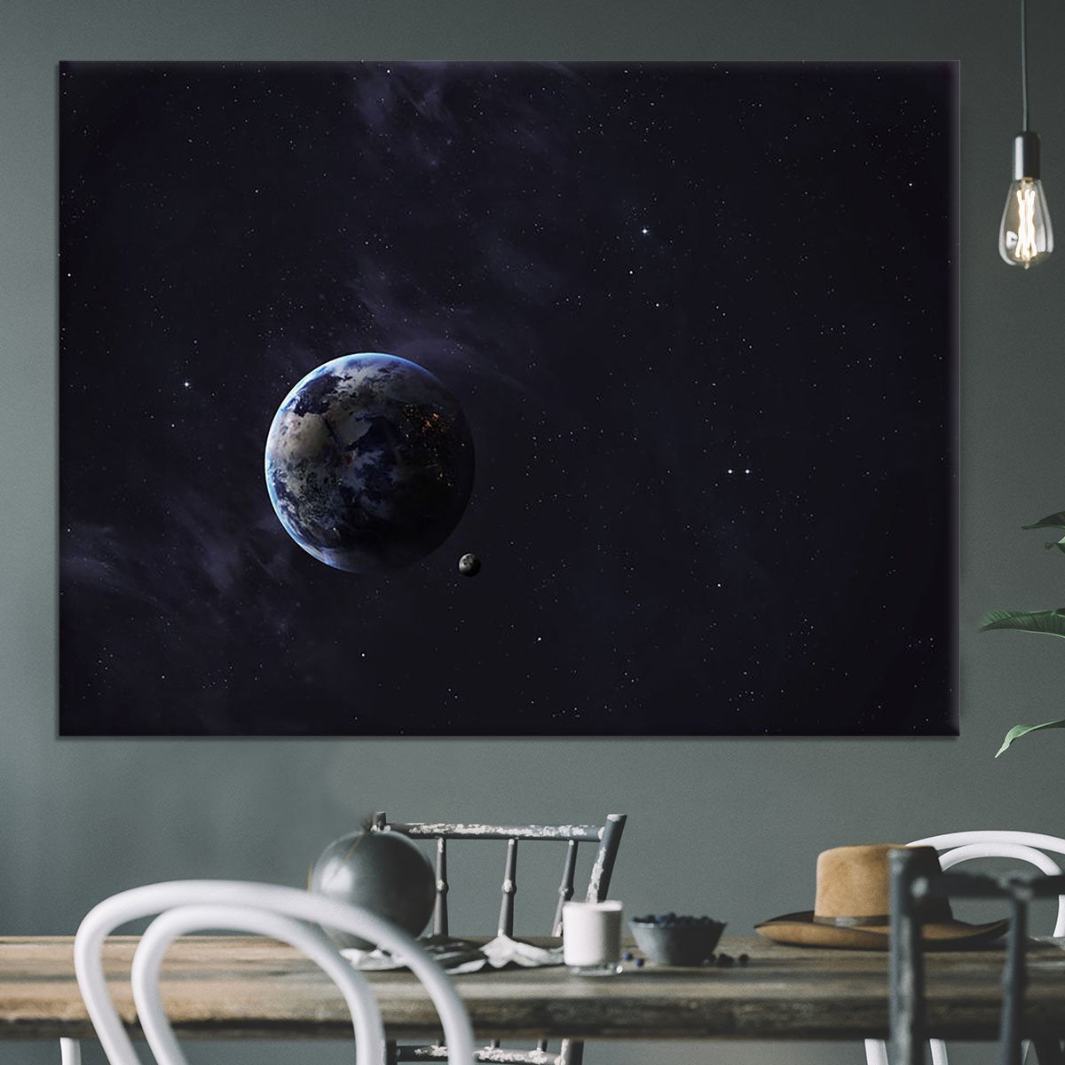 The Earth from space showing all they beauty Canvas Print or Poster