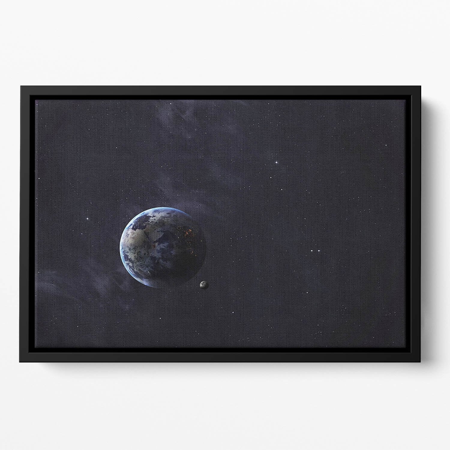 The Earth from space showing all they beauty Floating Framed Canvas