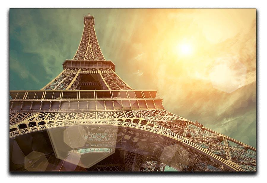 The Eiffel tower under sun light Canvas Print or Poster  - Canvas Art Rocks - 1