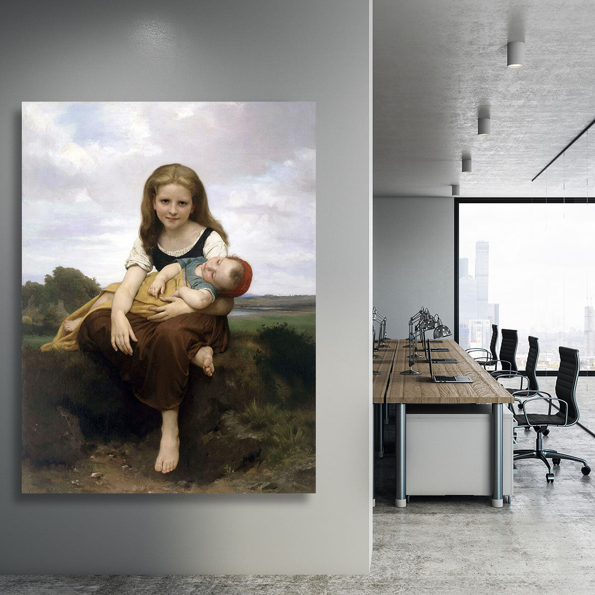 The Elder Sister By Bouguereau Canvas Print or Poster - Canvas Art Rocks - 3