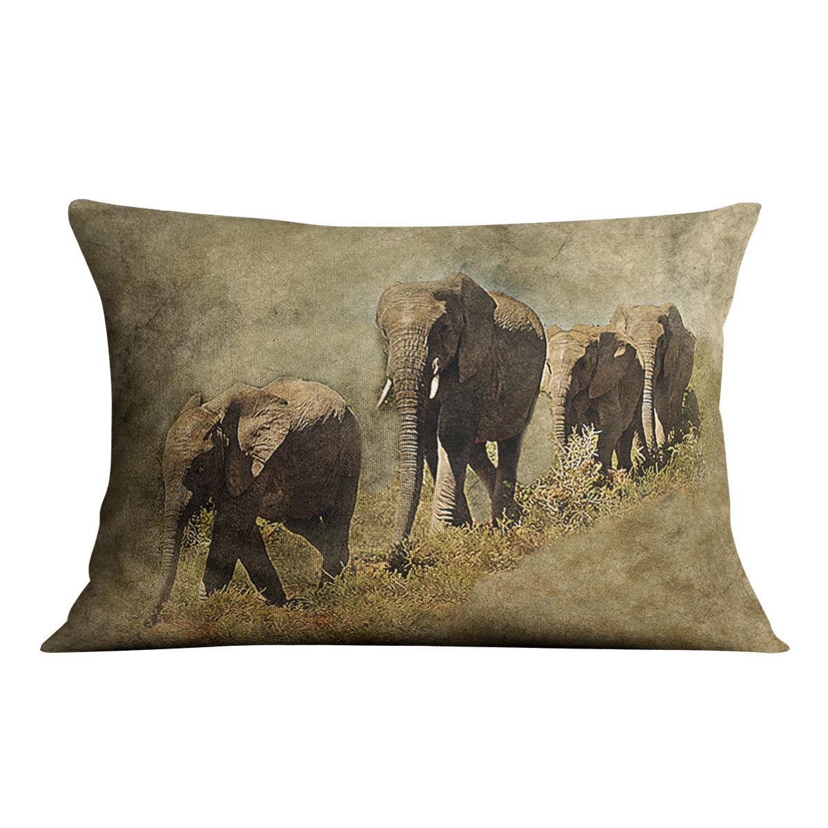 The Elephants March Cushion