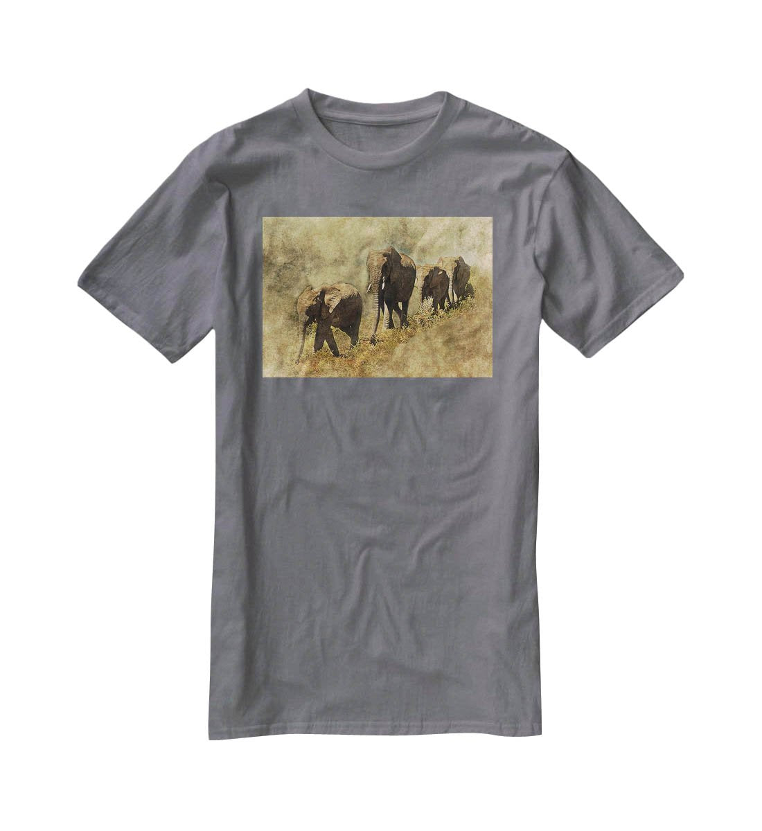 The Elephants March T-Shirt - Canvas Art Rocks - 3