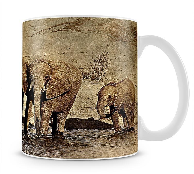 The Elephants March Version 2 Mug - Canvas Art Rocks - 1