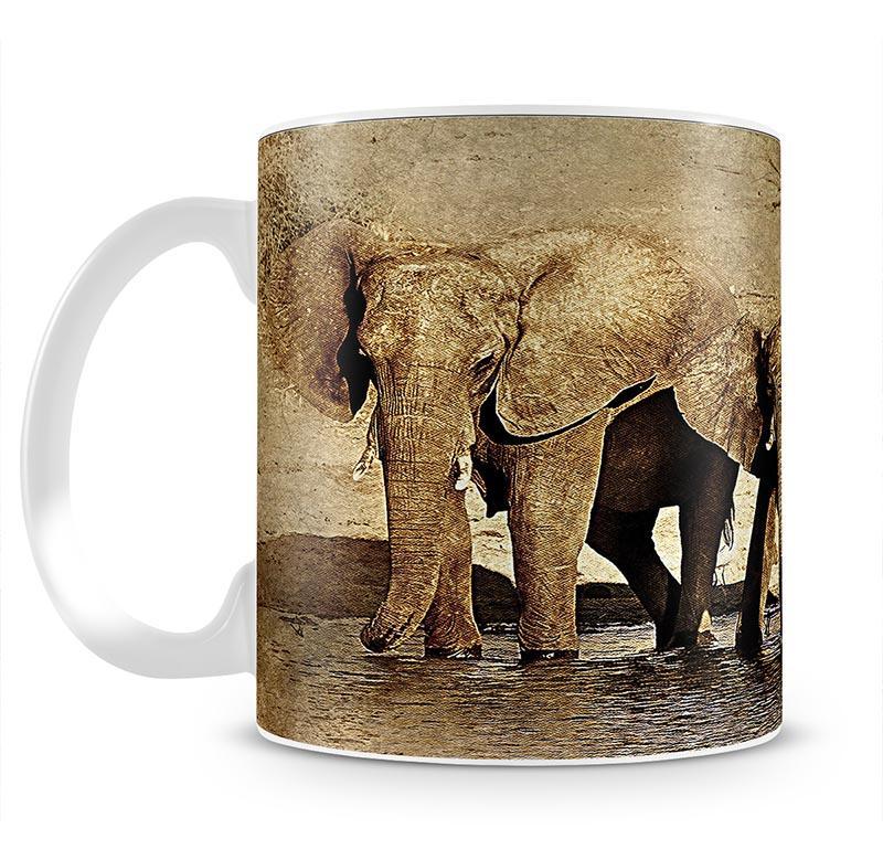 The Elephants March Version 2 Mug - Canvas Art Rocks - 2