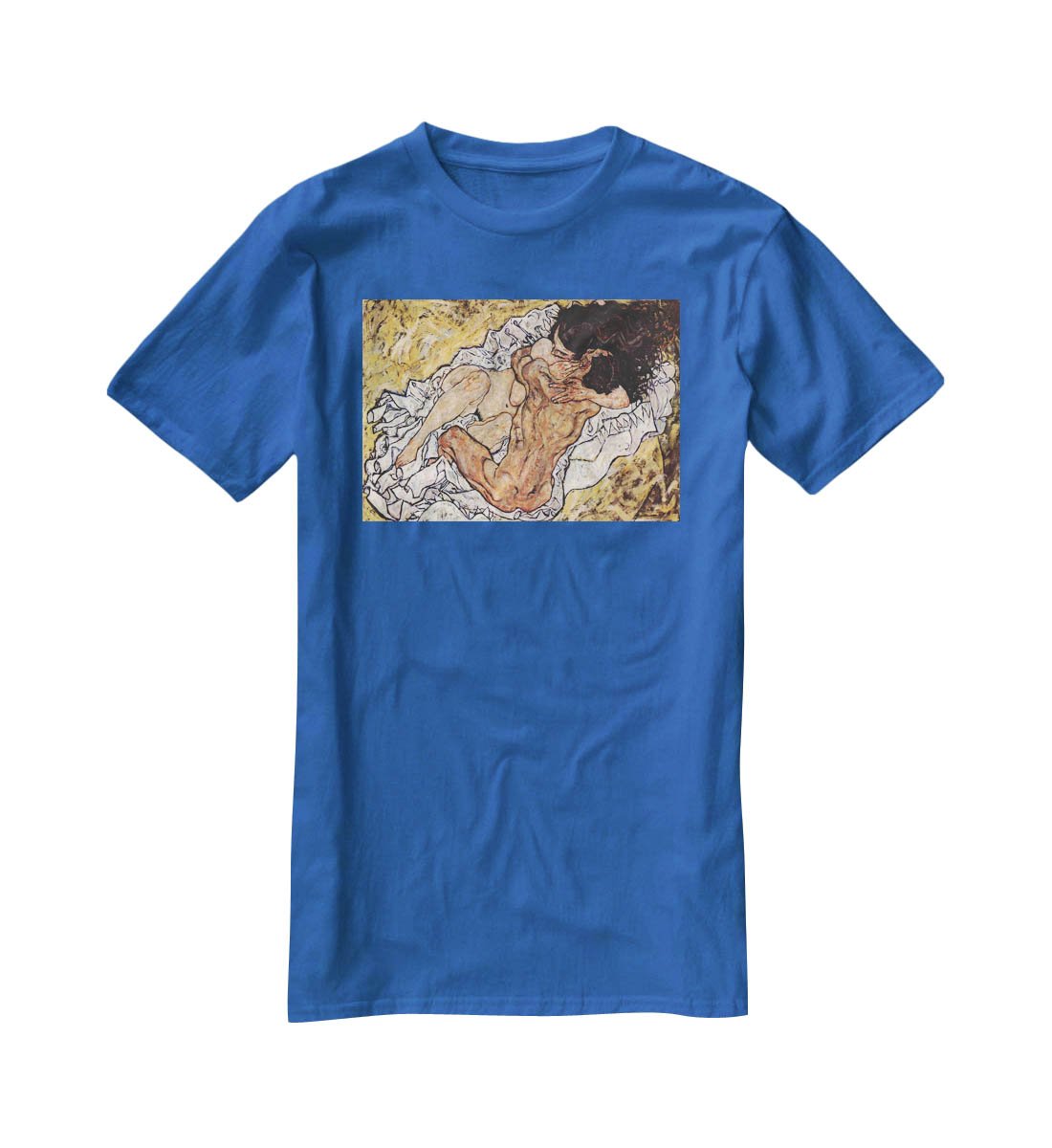 The Embrace by Egon Schiele T-Shirt - Canvas Art Rocks - 2