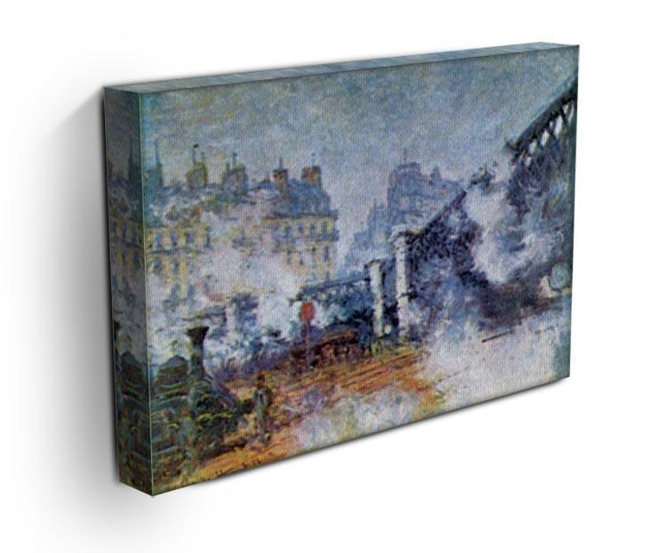 The Europe Bridge Saint Lazare station in Paris by Monet Canvas Print & Poster - Canvas Art Rocks - 3