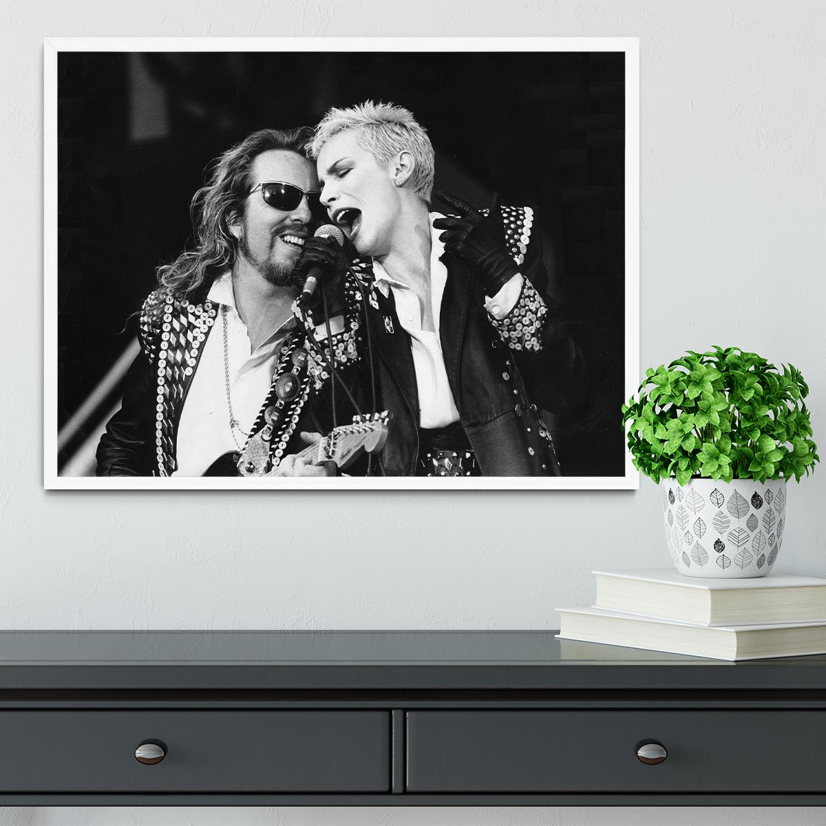 The Eurythmics live Framed Print - Canvas Art Rocks -6